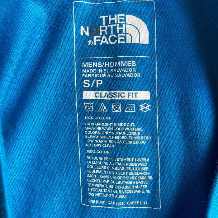 THE NORTH FACE ザ ノースフェイス フロントロゴ プリントTシャツ メンズS 【古着】【中古】【RS2207】【SS2209】