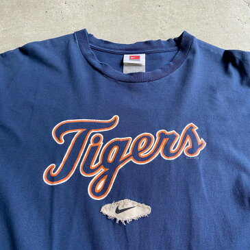 NIKE TEAM ナイキ MLB DETROIT TIGERS デトロイトタイガース ロゴ プリント Tシャツ メンズL 【古着】【中古】【SS2209】