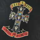 ■"GUNS N' ROSES" APPETITE FOR DESTRUCTION バンドTシャツ メンズXL 古着 ガンズアンドローゼス ブラック 黒色 【Tシャツ】 【サイズ】表記 XL ※計測値をご確認ください。 着丈…72 肩幅…53 身幅…59.5 袖丈…21 【生産国】エルサルバドル製 【素材】コットン100％ 【状態】多少の使用感は御座いますが目立った汚れやダメージは御座いません。 画像にてご確認ください。 【c230721060】 ※古着は洗濯、検品などのケアを行っております。（新品・デッドストックは洗濯していません。） ※モニターの発色により実物と異なる場合がございます。予めご了承ください。 ※ 海外直輸入USED品になります。cave古着屋では、ヴィンテージ商品や、今後も長く愛される未来のヴィンテージであるグッドレギュラーを中心に、メンズ・レディース・キッズ問わず、幅広い古着を取り扱っています。商品は全て洗濯をしてから出品しています。