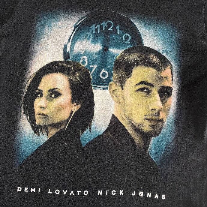 DEMI LOVATO NICK JONAS 2016 ツアー バンドTシャツ メンズL 【古着】【中古】【SS2309】