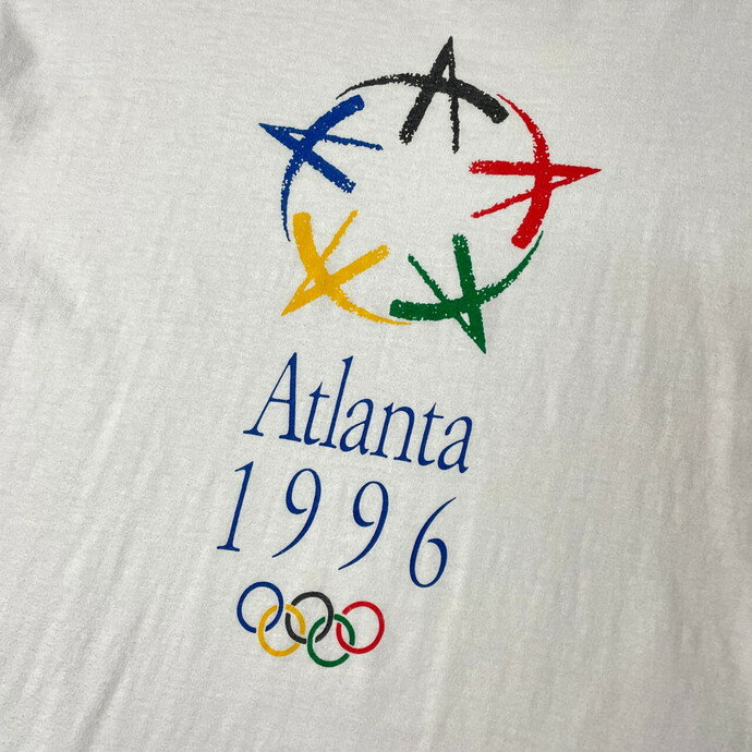 USA製 90年代 Atlanta アトランタ オリンピック アート プリントTシャツ メンズXL 