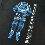 USA製 SUITED FOR SPACE 国立航空宇宙博物館 ネオン 宇宙服 プリント Tシャツ メンズL 【古着】【中古】【SS2309】