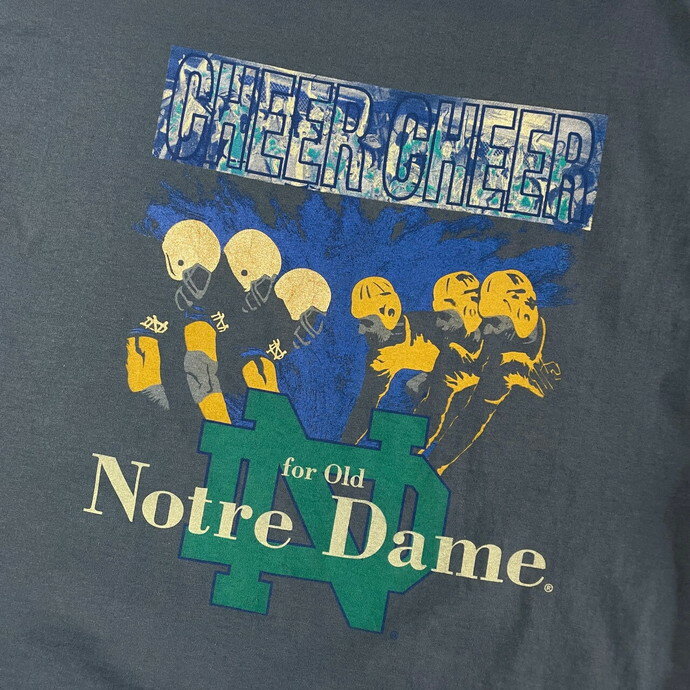 90N Champion `sI NOTRE DAME FOOTBALL obNvg TVc YXL yÒzyÁzySS2309z