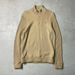 LACOSTE ラコステ ハーフジップ ウールニットセーター メンズM相当 レディース【古着】【中古】