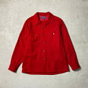 60年代 USA製 PENDLETON ペンドルトン ウールシャツ 開襟 メンズL 古着【中古】