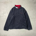 00年代 TOMMY HILFIGER トミーヒルフィガー ハーフジップ フリースジャケット メンズ2XL相当 古着【中古】