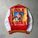 90年代 USA製 WWF HULK HOGAN サテンスタジャン メンズL相当 古着【中古】