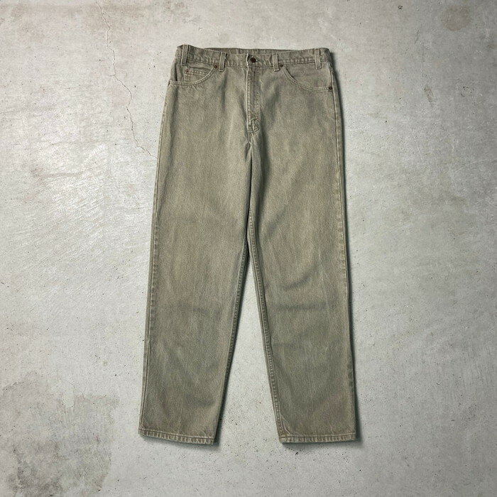 90年代 USA製 Levi's リーバイス 40550 0232 オレンジタブ 先染め カラーデニムパンツ ライトフェードブラウン メンズW38 古着