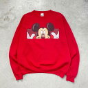 90年代 USA製 THE DISNEY STORE MICKEY ミッキー スウェットシャツ キャラクタープリント メンズL相当 レディース 古着【中古】