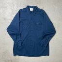 USA製 Dickies ディッキーズ 長袖 ワークシャツ メンズ2XL相当 古着【中古】【SS2506】(4)