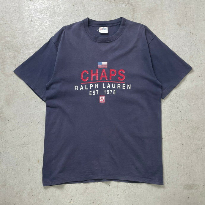 90年代 カナダ製 CHAPS Ralph Lauren チャップス ラルフローレン プリント Tシャツ メンズM