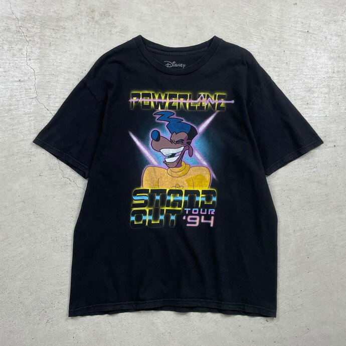 Disney ディズニーPOWER LINE STANDOUT TOUR '94 キャラクタープリントTシャツ メンズL