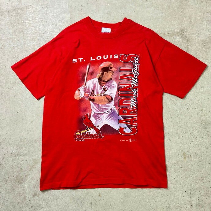90年代 USA製 MLB St.Lois Cardinals マーク・マグワイア プリントTシャツ メンズXL 古着【中古】