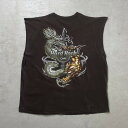 HARD ROCK CAFE MYRTLE BEACH ハードロックカフェ タンクトップ ノースリーブ タイガー&ドラゴン メンズ2XL相当 古着【中古】カーデ...