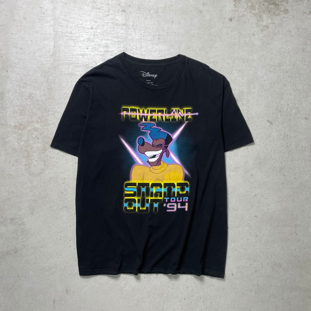 Disney ディズニーPOWER LINE STANDOUT TOUR '94 キャラクタープリントTシャツ メンズXL 古着