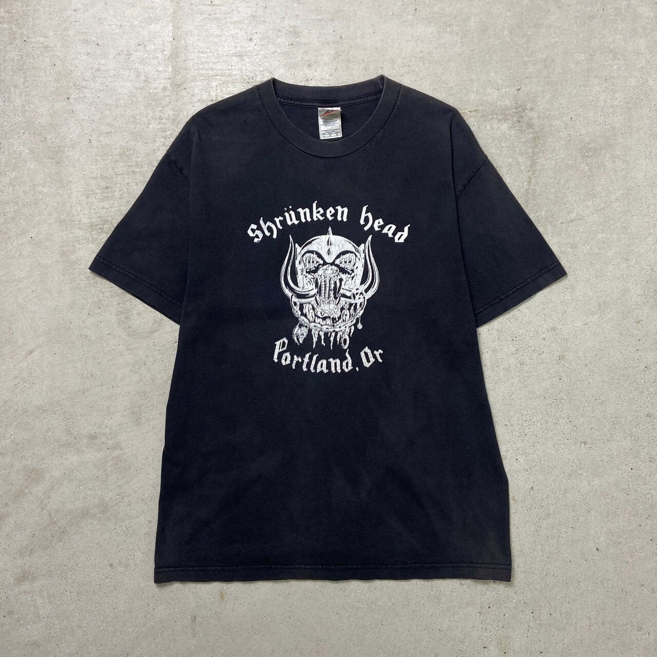 00年代～ SHRUNKEN HEAD スケートショップ ロゴプリントTシャツ メンズL 古着