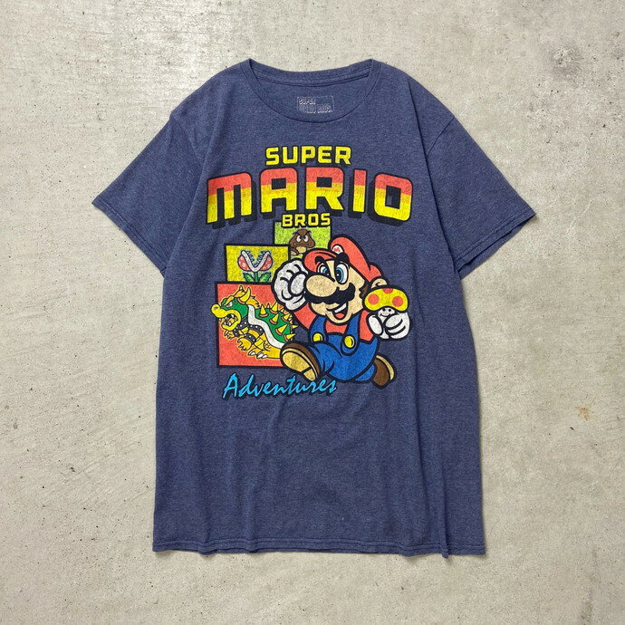 SUPER MARIO BROS スーパーマリオブラザーズ キャラクタープリントTシャツメンズM 古着【中古】【SS2506】