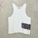 90年代 USA製 NIKE ナイキ 銀タグ AIR ロゴプリント タンクトップ メンズXL 古着【中古】カーディガン【FS2501】