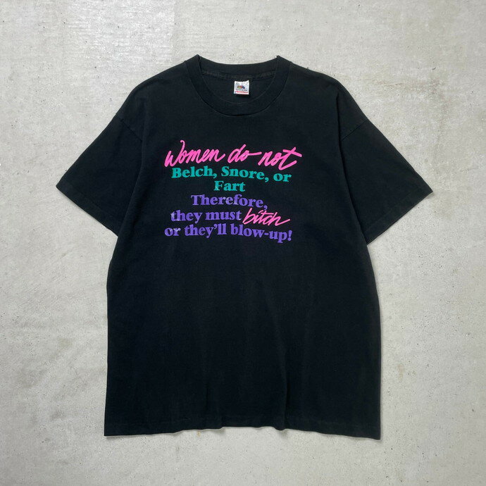 90年代 USA製 Women do not メッセージプリントTシャツ メンズXL 古着【中古】