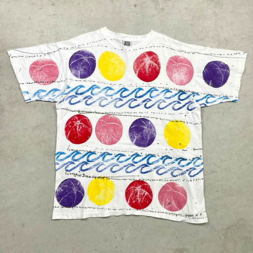 90年代 USA製 BIG FUN オールオーバープリントプリント Tシャツ ビッグサイズ メンズ2XL 古着【中古】 90年代 USA製 BIG FUN オールオーバープリントプリント Tシャツ ビッグサイズ メンズ2XL 古着【中古】