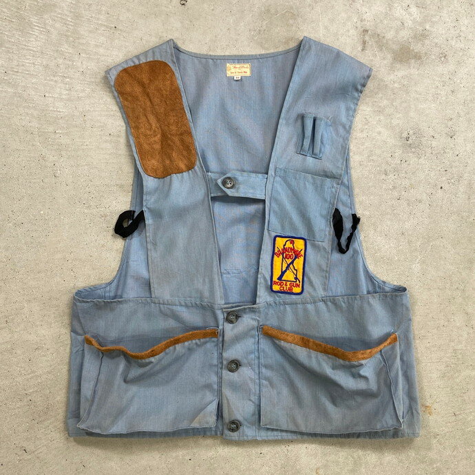 60年代〜 HAND MADE シューティングベスト メンズXL相当 古着【中古】【AS2509】