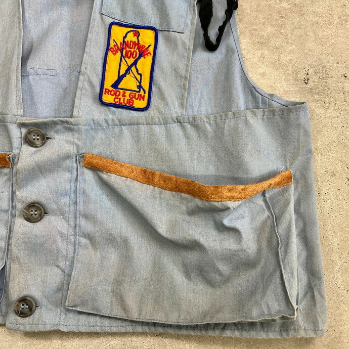 60年代〜 HAND MADE シューティングベスト メンズXL相当 古着【中古】【AS2509】