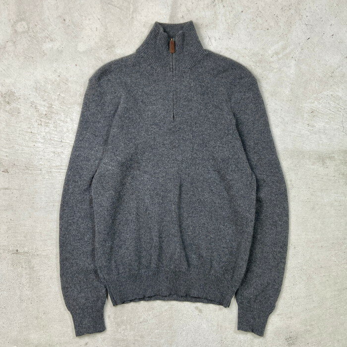 Polo by Ralph Lauren ハーフジップニットセーター カシミヤニット ポニー無し 無地 メンズM相当 古着【中古】【AS2509】