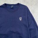 90年代 USA製 LANDS' END ランズエンド 企業ロゴ刺繍 スウェットシャツ メンズXL相当 古着【中古】【SS2506】