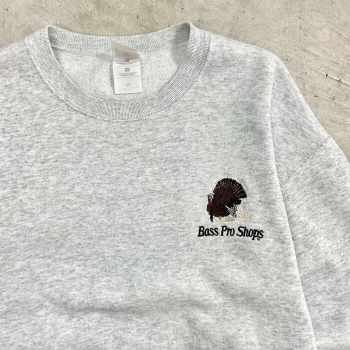 90年 Bass Pro Shops バスプロショップス スウェットシャツ 企業ロゴ刺繍 メンズXL 古着【中古】【AS25..