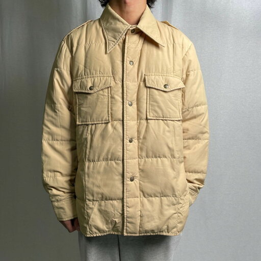 70年代 Eddie Bauer エディーバウアー 黒タグ グースダウンシャツジャケット メンズL相当 古着【中古】 70年代 Eddie Bauer エディーバウアー 黒タグ グースダウンシャツジャケット メンズL相当 古着【中古】