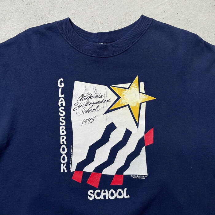 90年代 GRASSBROOK SCHOOL スウェットシャツ アートプリント イベント メンズ2XL 古着【中古】【AS2509】