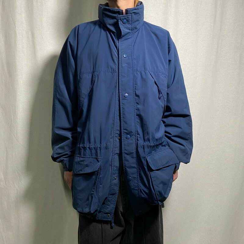 80〜90年代 EDDIE BAUER エディーバウアー マウンテンパーカー 黒タグ メンズXL相当 古着【中古】