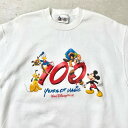 00年代 WALT DISNEY WORLD ディズニーワールド キャラクタープリントスウェットシャツ ウォルト生誕100周年 メンズM 古着【中古】