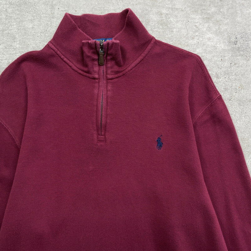 POLO RALPH LAUREN ポロラルフローレン ハーフジップスウェットシャツ メンズL 古着【中古】