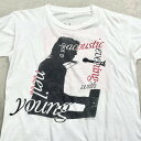 80年代 NEIL YOUNG ニールヤング アーティスト バンドTシャツ バンT ツアーT メンズL相当 古着【中古】