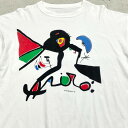 90年代 JOAN MIRO ジョアンミロ アートプリントTシャツ メンズL相当 古着【中古】