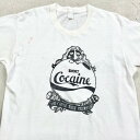 70年代 SNORT COCAINE ドラッグ パロディプリントTシャツ メンズM相当 古着【中古】