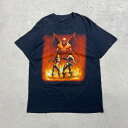 80年代 BORIS VALLEJO ファンタジーアートプリントTシャツ メンズM-L相当 古着【中古】