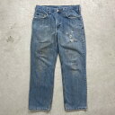 Carhartt カーハート テーパード ダメージデニムパンツメンズW32 古着【中古】(4)