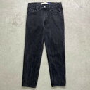 00年代 GAP オールドギャップ ブラックデニムパンツ easy fit テーパード メンズW36 古着【中古】(4)