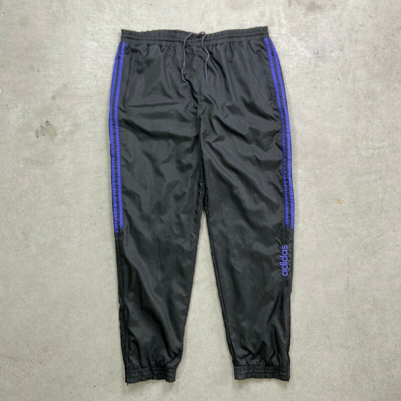 90年代 adidas アディダス ナイロンパンツ トラックパンツ メンズXL相当 古着【中古】
