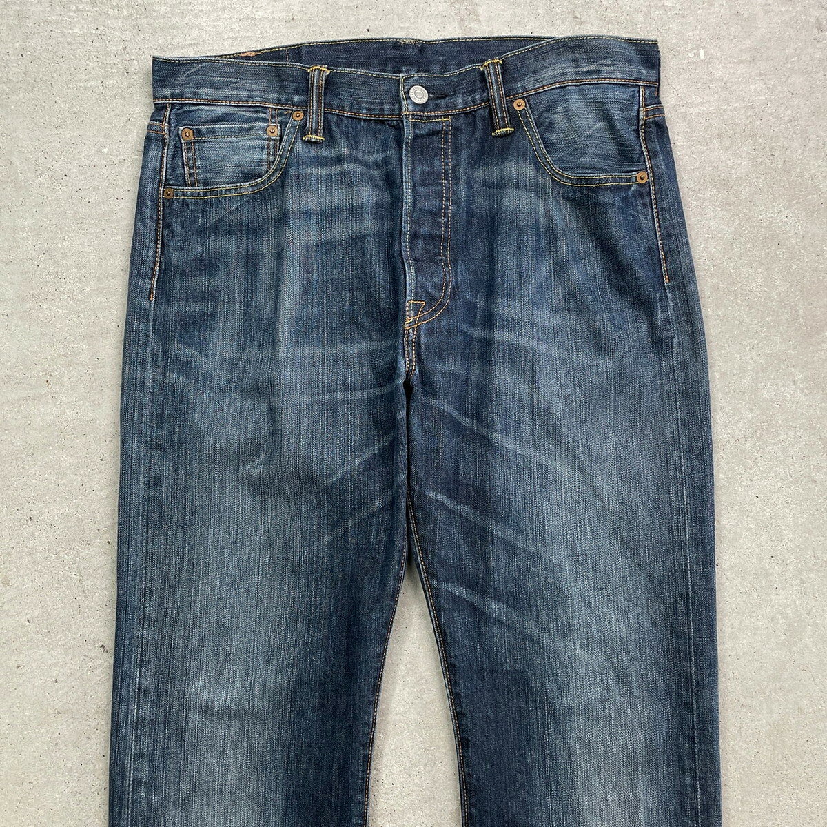 Levi's リーバイス 501 デニムパンツ ストレート 加工デニム メンズW34 古着【中古】