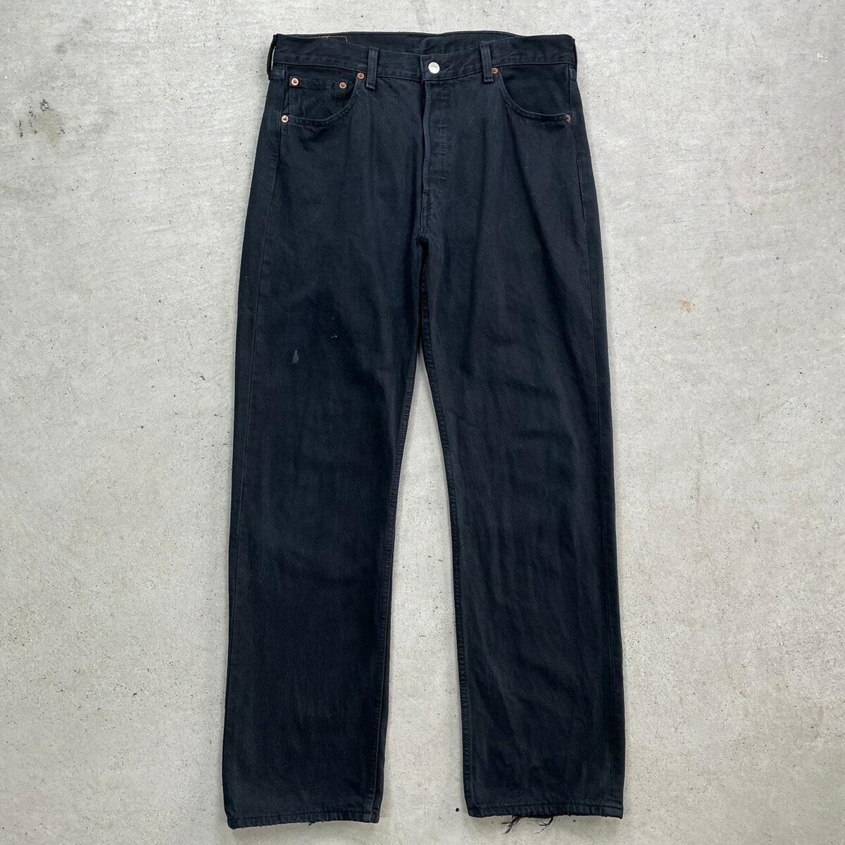 00年代 Levi's ユーロリーバイス 501 ブラックデニムパンツ ストレート メンズW36 古着【中古】