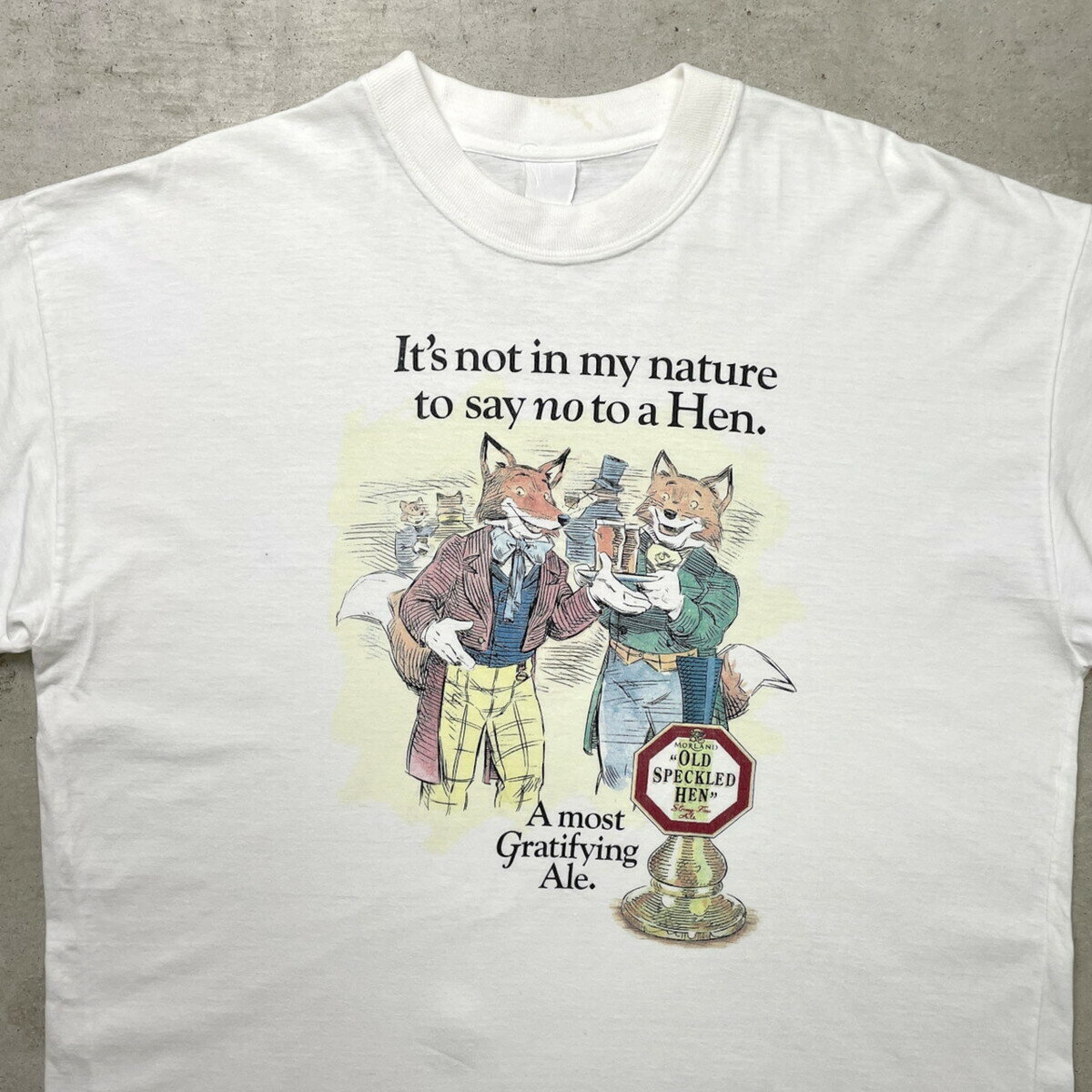 90年代 OLD SPECKLED HEN ビール 企業ロゴプリントTシャツ メンズ2XL相当 古着【中古】【AS2509】