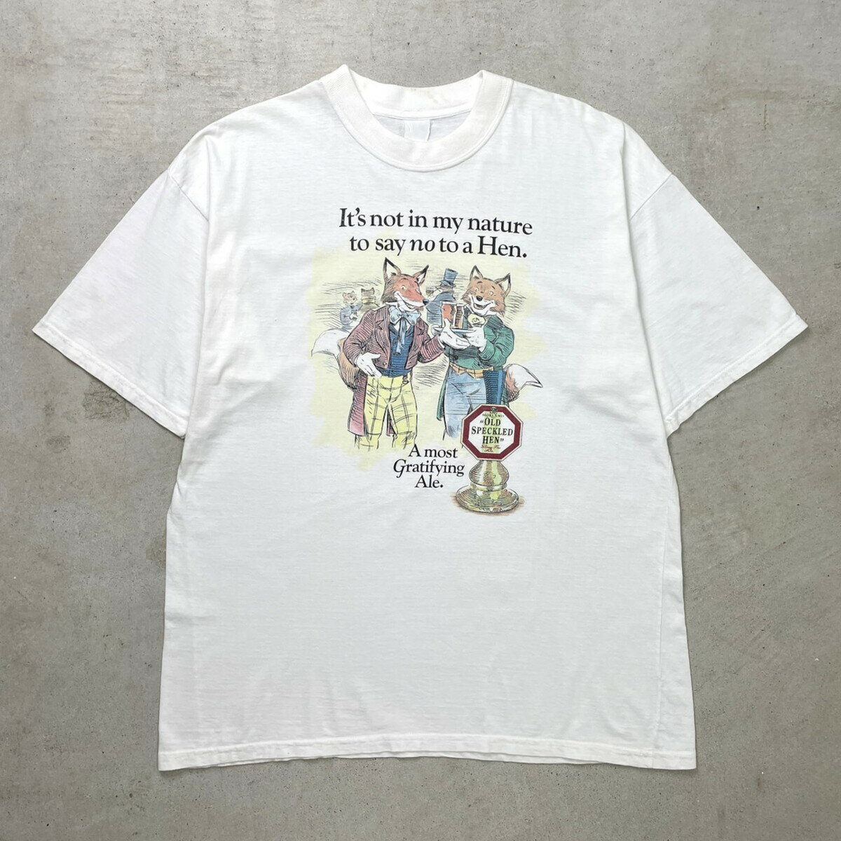 90年代 OLD SPECKLED HEN ビール 企業ロゴプリントTシャツ メンズ2XL相当 古着【中古】【AS2509】