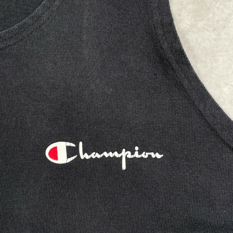 90年代 USA製 Champion チャンピオン タンクトップ ワンポイントロゴプリント メンズXL 古着【中古】【AS2509】