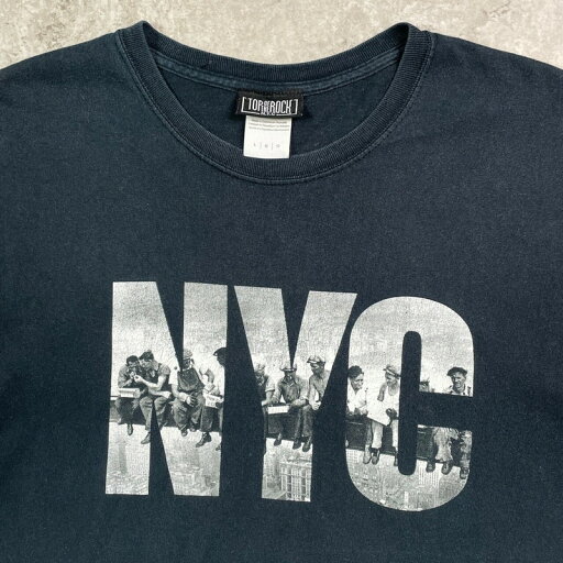 NYC TOP OF THE ROCK プリントTシャツ メンズL 古着【中古】 NYC TOP OF THE ROCK プリントTシャツ メンズL 古着【中古】