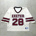 80年代 USA製 Champion チャンピオン EXETER カレッジプリント メッシュシャツ メンズXL 古着【中古】