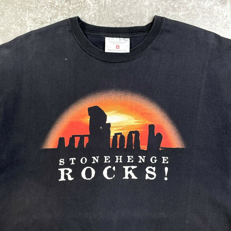 STONEHENGE ROCKS ストーンヘンジ スーベニア アートプリントTシャツ メンズL 古着【中古】【AS2509】