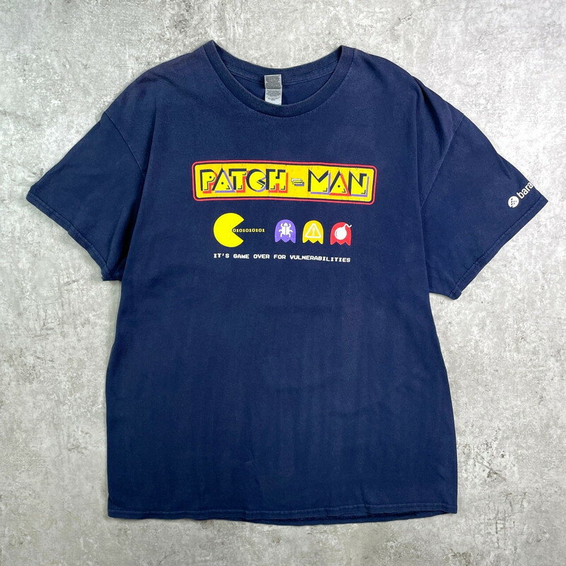 PATCH-MAN パックマン パロディ キャラクター プリントTシャツ メンズXL 古着【中古】【SS30】